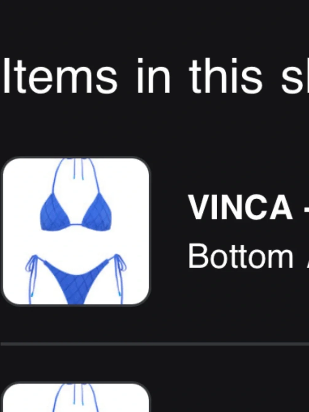 Triangl NWT cobalt blue bikini S top XS bottom